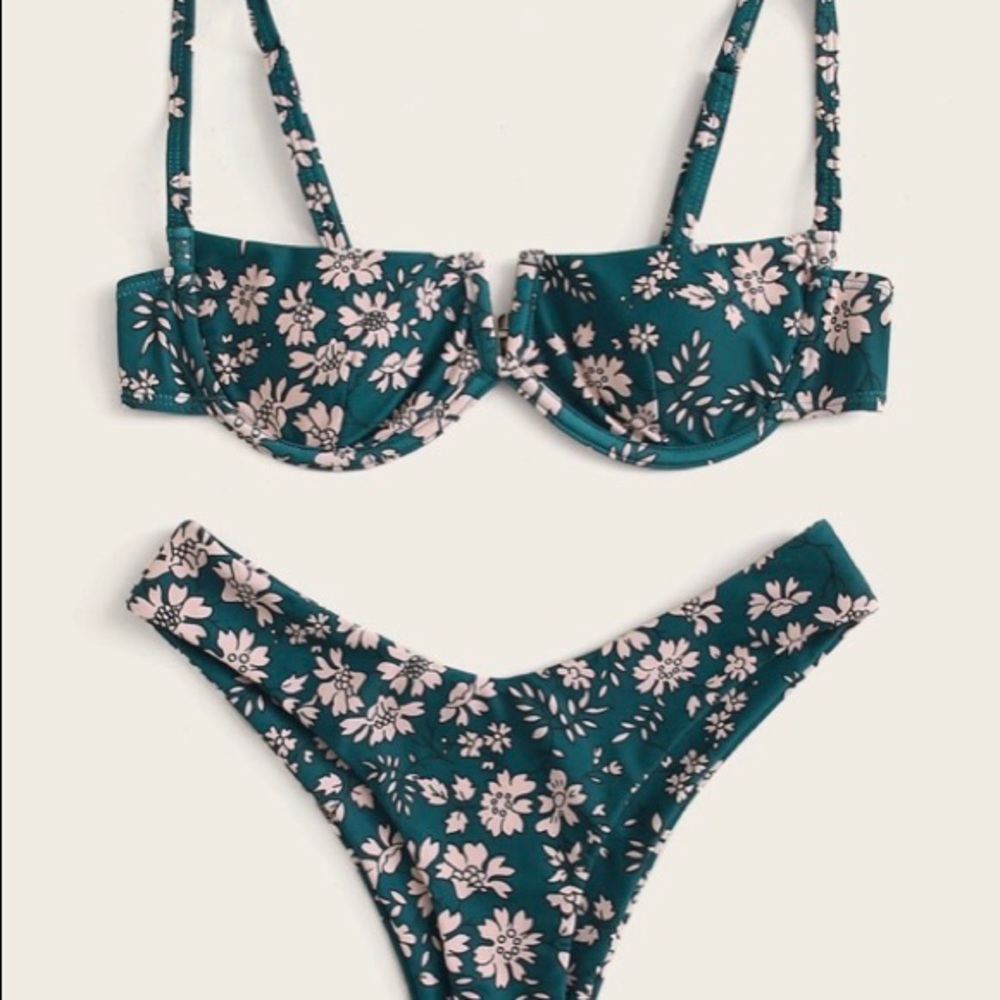 Floral bathing suit